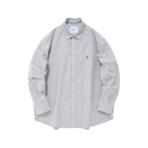 COVERNAT] 22秋冬C LOGO OXFORD STRIPE SHIRTS | 蝦皮購物