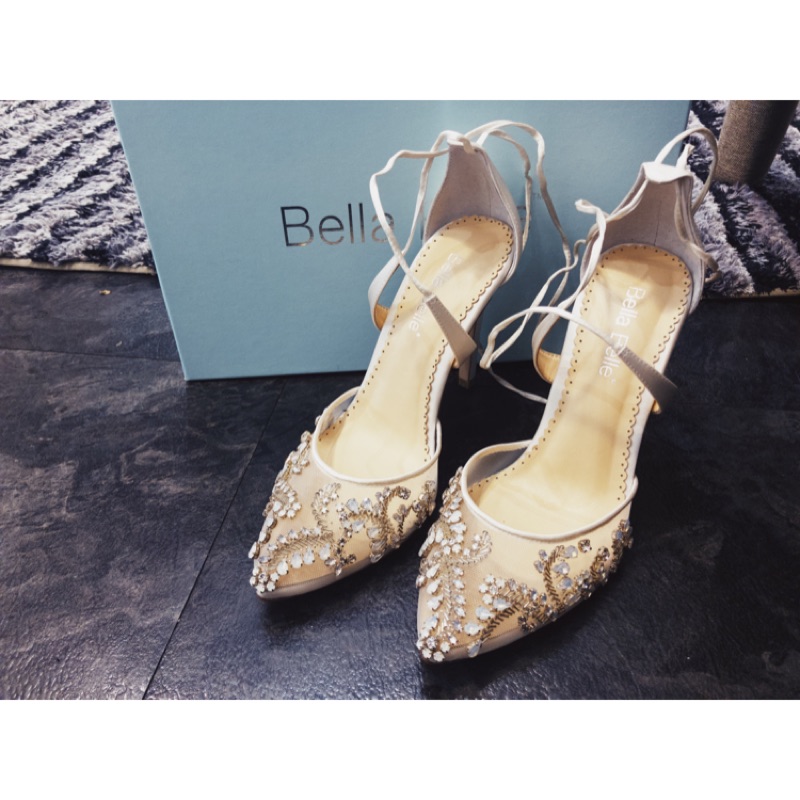 Bella Belle婚鞋（Florence Embellished Ivory Crystal Heels）