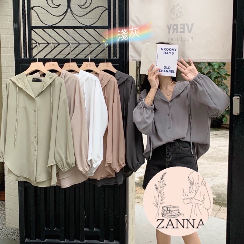 《zanna韓系服飾》60056延伸新款有兩款！！超級炸好看！！連帽抽繩連帽外套！防曬外套 蝦皮購物