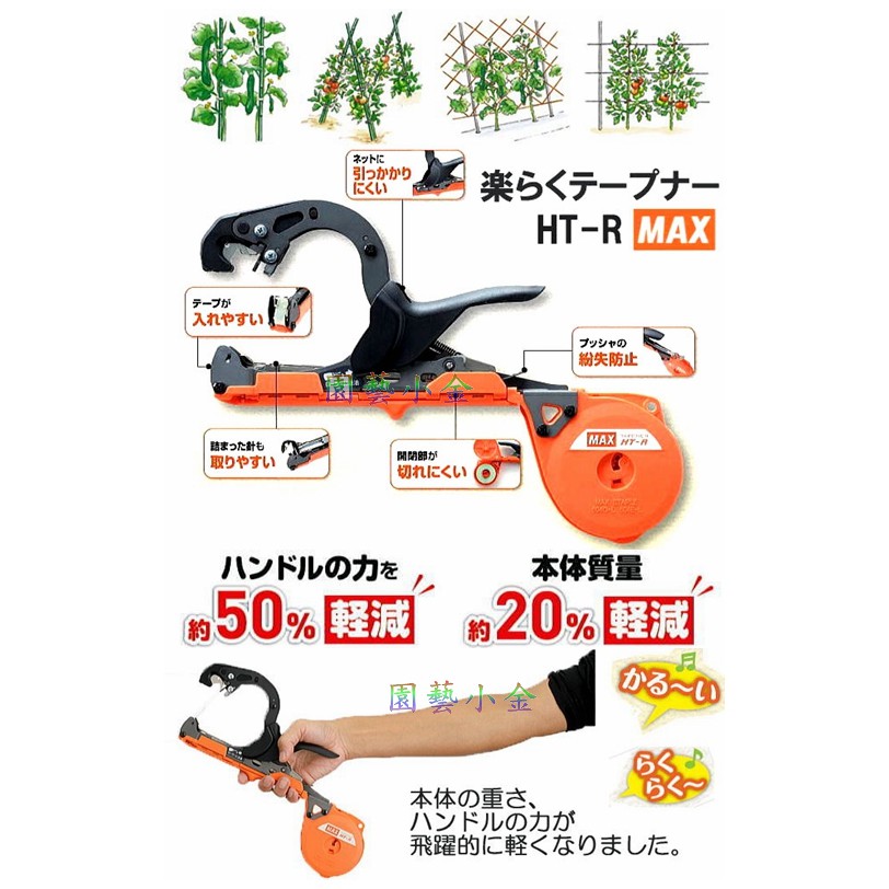 日本MAX 結束機HT-R 省力50% 減重20% 結束釘.環保結束帶綁枝機綁 日本MAX 結束機HT-R 省力50% 減重20% 結束釘.環保結束帶綁枝機綁