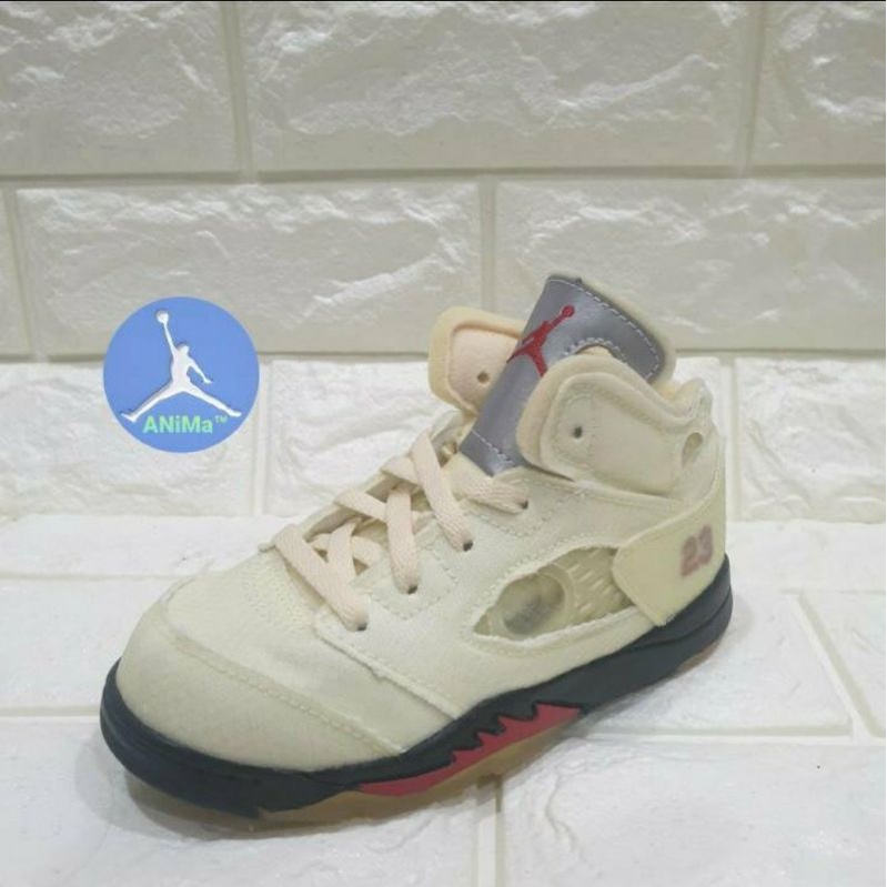 ANiMa™ Off-White x Air Jordan 5 Nike aj5 白色9c 15cm 小童鞋流川風