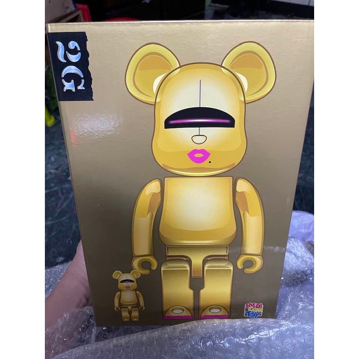 Be@rbrick 極度潮公仔超限量Sorayama 空山基色慾性電鍍金機械人2G 400