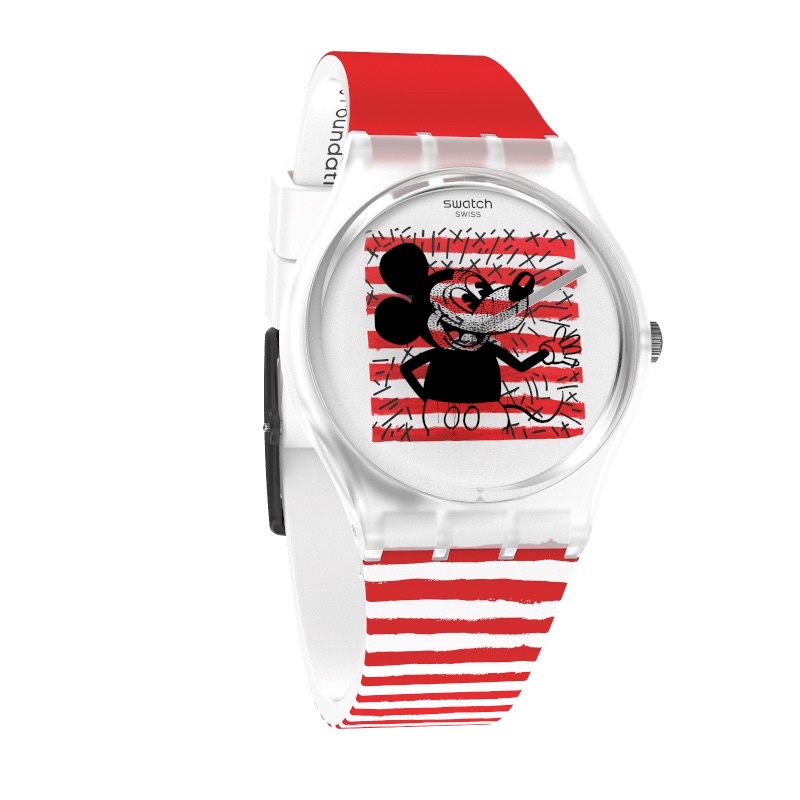 SWATCH GZ352 Mickey MARINIERE Disney 米奇 錶 Keith HARING