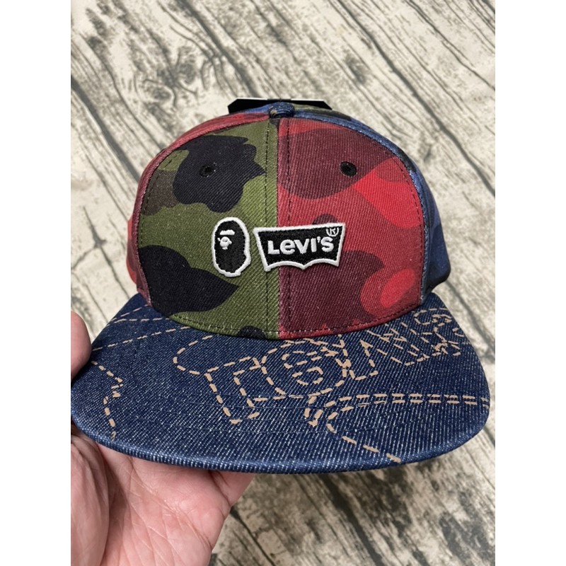 全新Bape x Levi's 棒球帽multicolor camo cap | 蝦皮購物