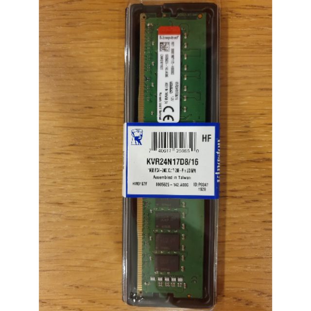 KVR24N17D8/16 DDR4 16GB 2400 kingston 金士頓 RAM 桌上型 記憶體 終身保固 | 蝦皮購物
