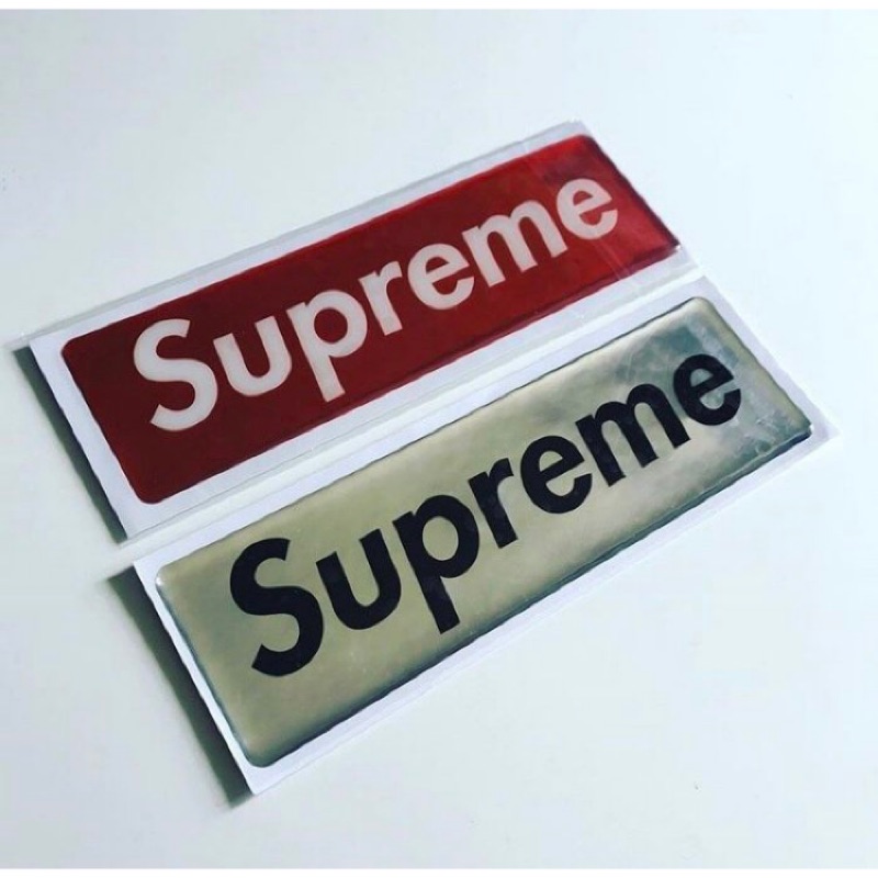 area0439】2017 Supreme Raised Plastic Box Logo Sticker 塑膠貼紙