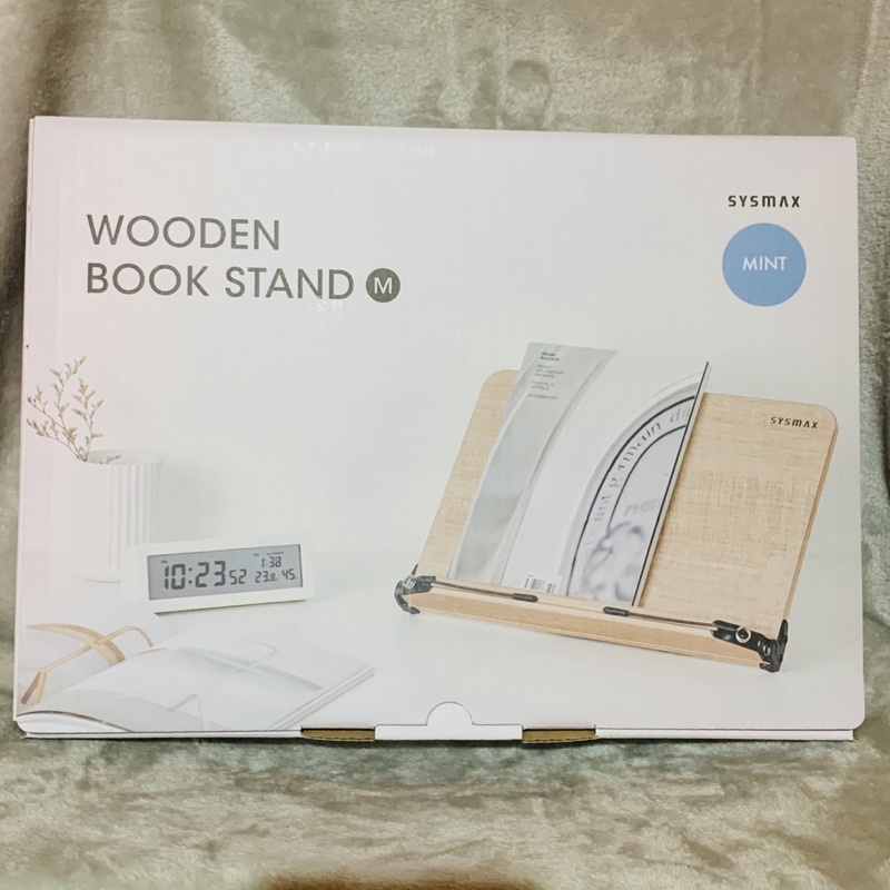 全新 現貨 好市多 Costco Sysmax 木製立書架 木製 書架 架子 閱讀架 WOODEN BOOK STAND 蝦皮購物
