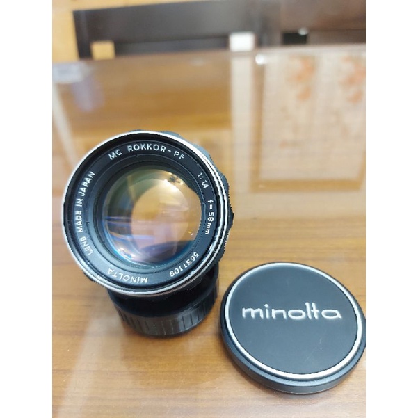 Minolta MC Rokkor-PF 58mm F1.4 超大光圈人像標準鏡頭| 蝦皮購物