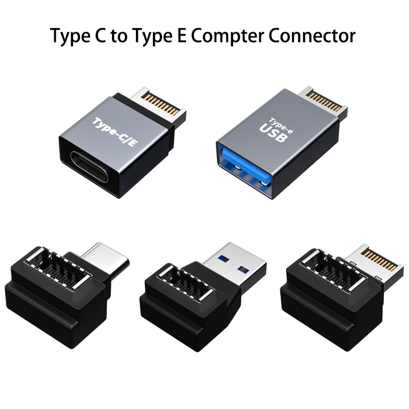 Usb 3.1 前面板接頭連接器, 用於台式計算機主板插頭的 E 型到 USB C C 型擴展電纜適配器連接器 | 蝦皮購物