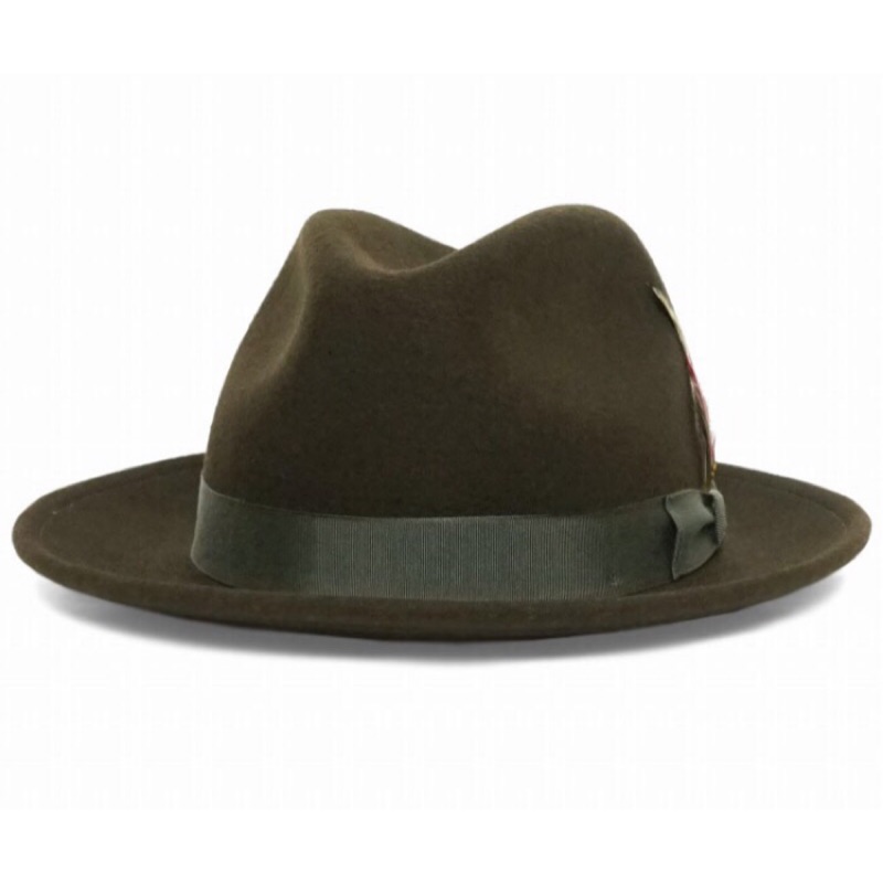 美國New York Hat 手工紳士帽- The Fedora 三凹長簷紳士帽- 橄欖綠| 蝦皮購物