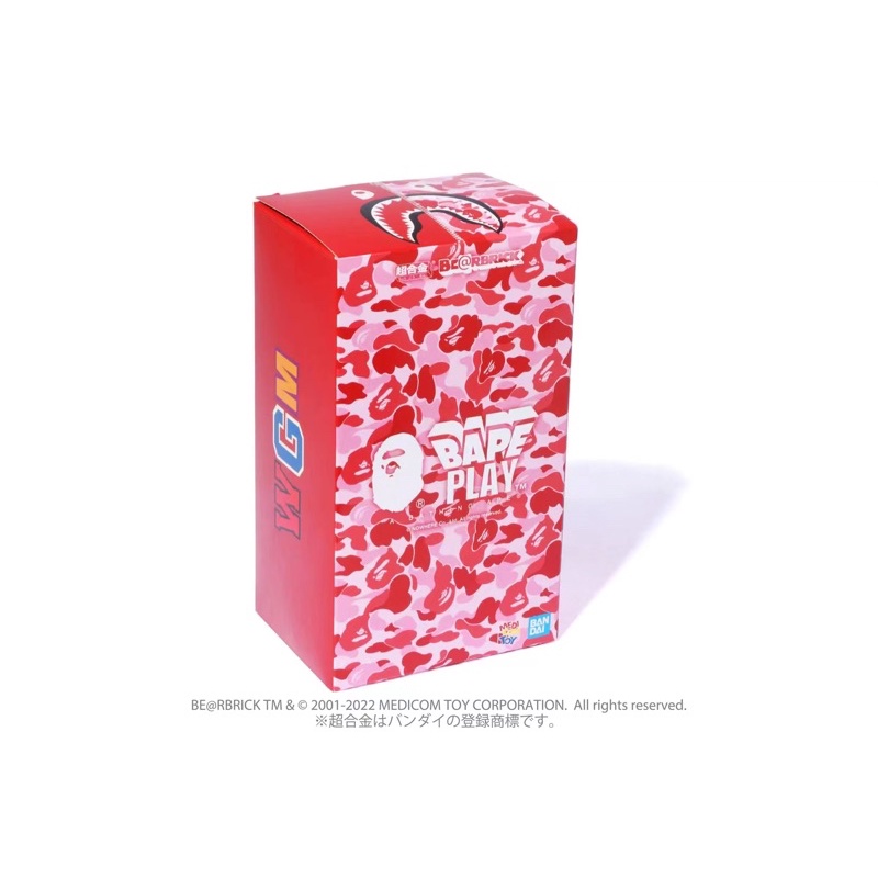 現貨Be@rbrick BAPE® ABC CAMO SHARK PINK / BLUE 200% 超合金粉藍