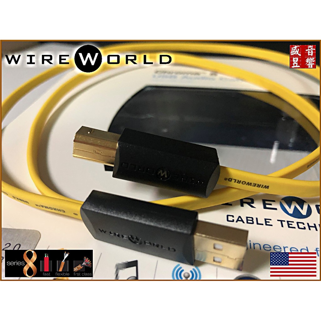 『盛昱音響』美國 wireworld chroma 8 usb A TO B 公司貨 1米 / 公司貨 | 蝦皮購物