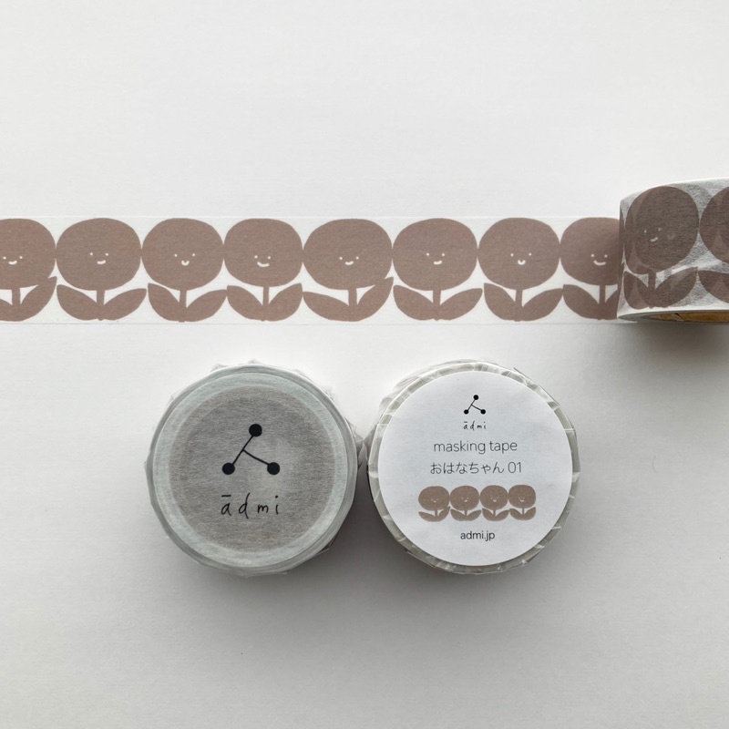 日本原創 admi 紙膠帶 おはなちゃん01(ブラウン)/brown | 蝦皮購物