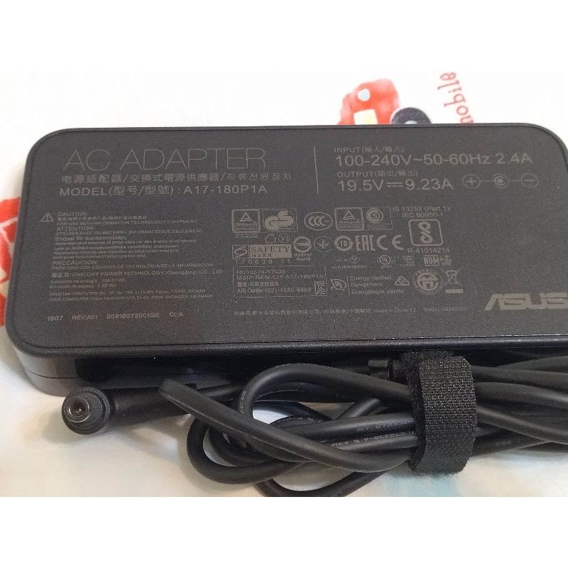Chargeur ASUS 19.5V 9.23A - Pour Portable - Connecteur 6.0mm X 3.7mm - Neuf Sous Blister