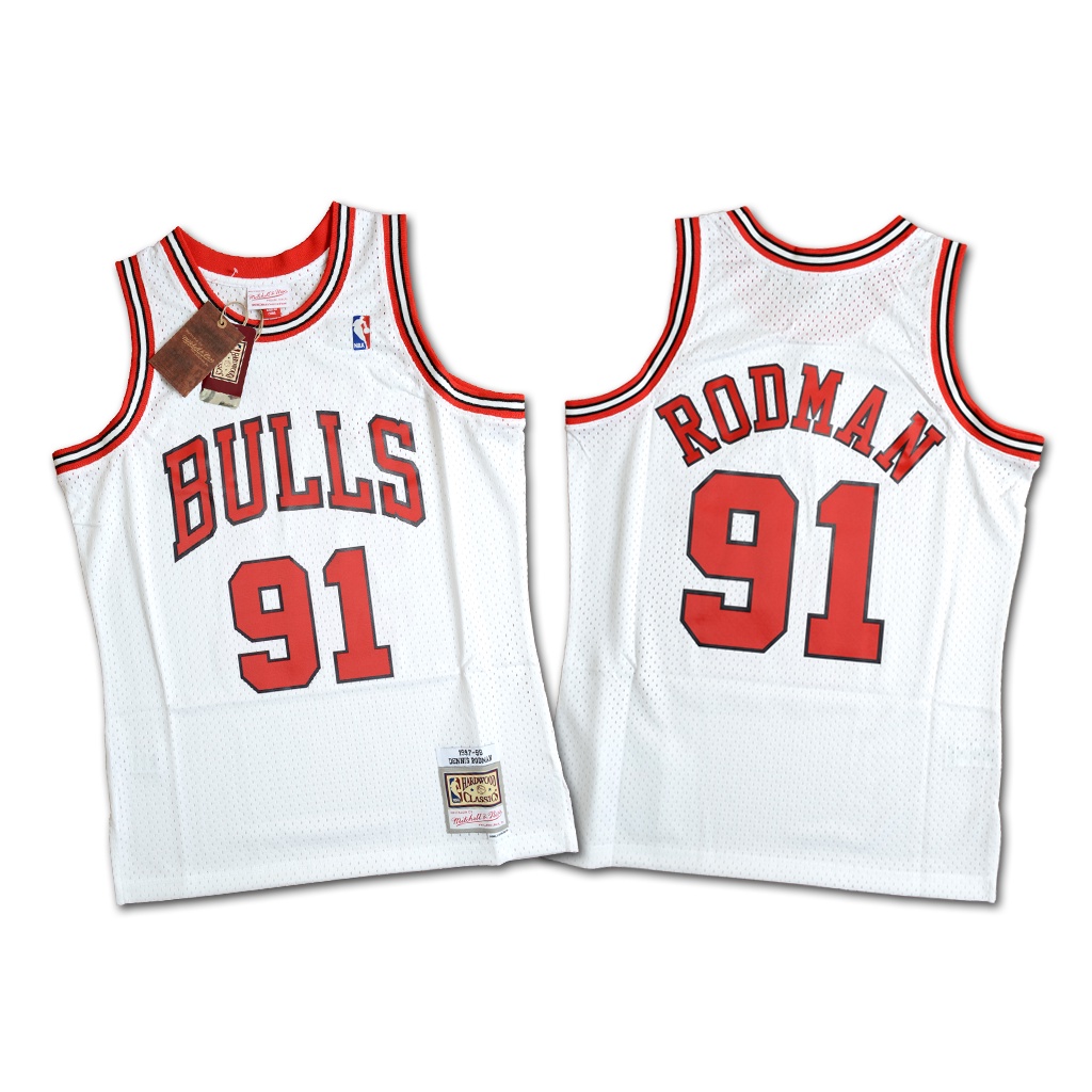 Maillot Chicago Bulls Dennis Rodman 97-98 Mitchell & Ness Blanc - Taille L-XXL Neuf