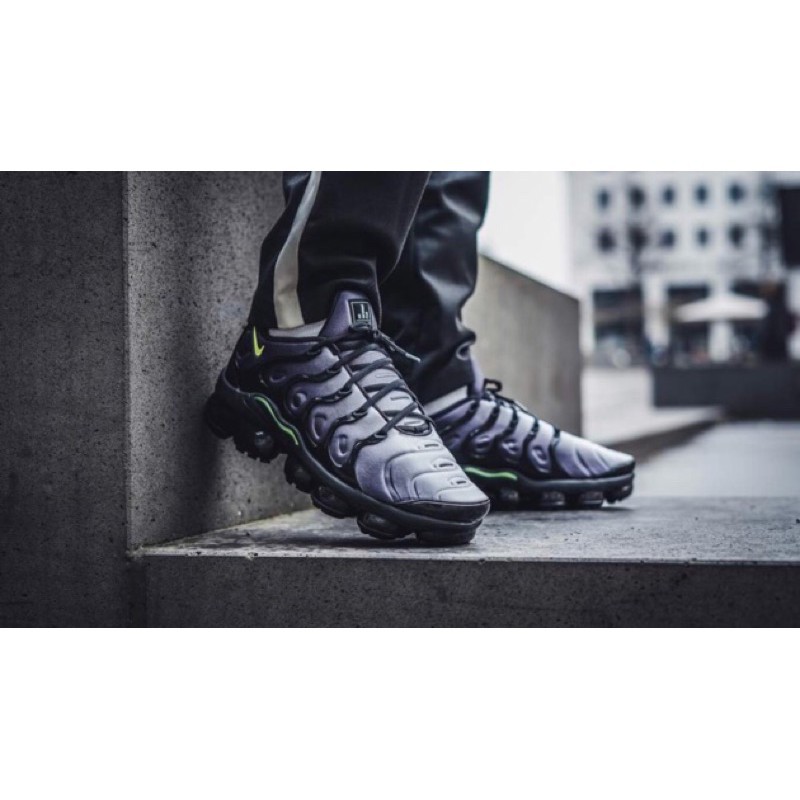 NIKE AIR VAPORMAX PLUS BLACK 黑灰螢光綠熱帶魚924453-009 | 蝦皮購物