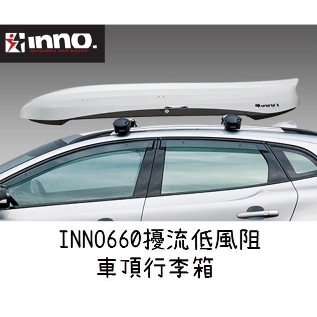 【野道家】INNO WEDGE 660 擾流低風阻車頂行李箱 雙開 300L 亮黑 / 亮白 | 蝦皮購物