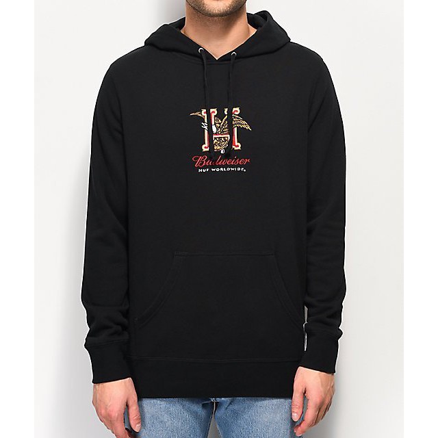 ETW HUF x Budweiser Eagle Black Hoodie T