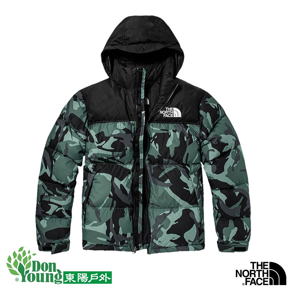 THE NORTH FACE】男款迷彩PRINT NUPTSE 700FP 防潑水羽絨保暖外套5IX4 