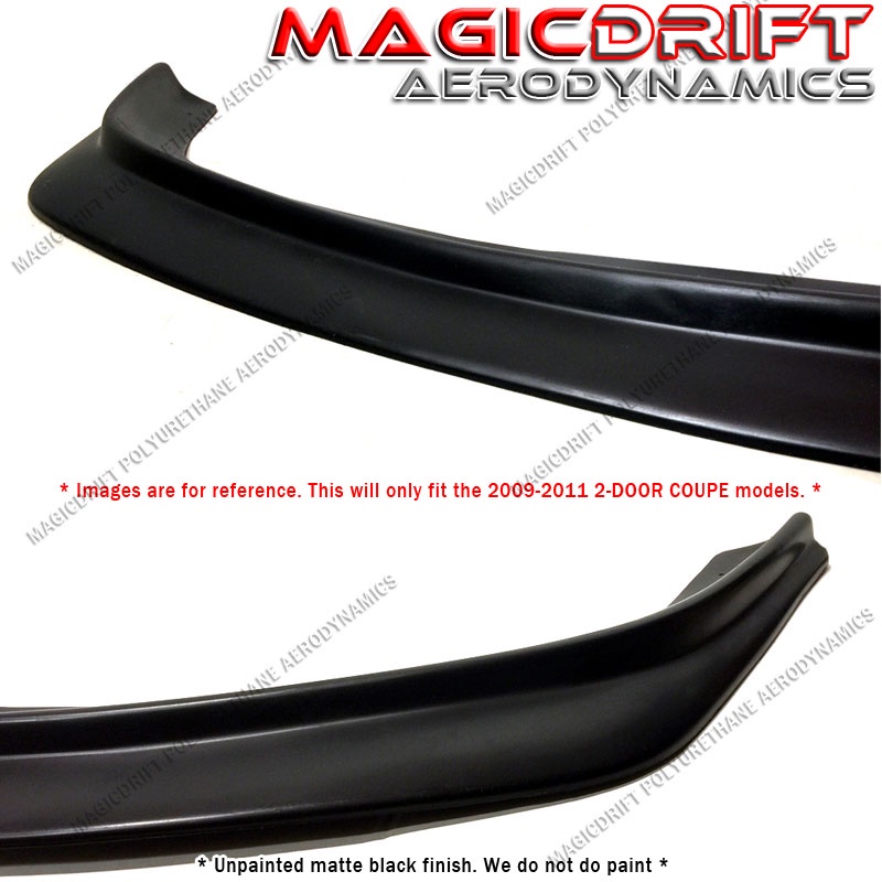 PU Front Bumper Lip Spoiler For 2009-2011 Honda Civic Coupe – TC Sportline Type V - View #4