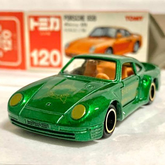 全新稀有絕版老品] 1/64 Tomica Porsche 959 金屬綠日本製| 蝦皮購物