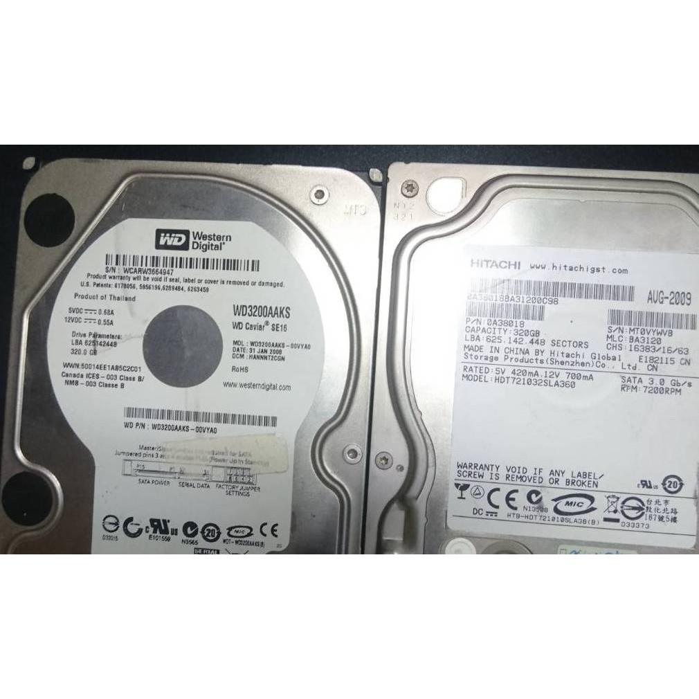 Western Digital WDC WD3200AAKS-00VYA0 硬碟 320g(含手續) | 蝦皮購物