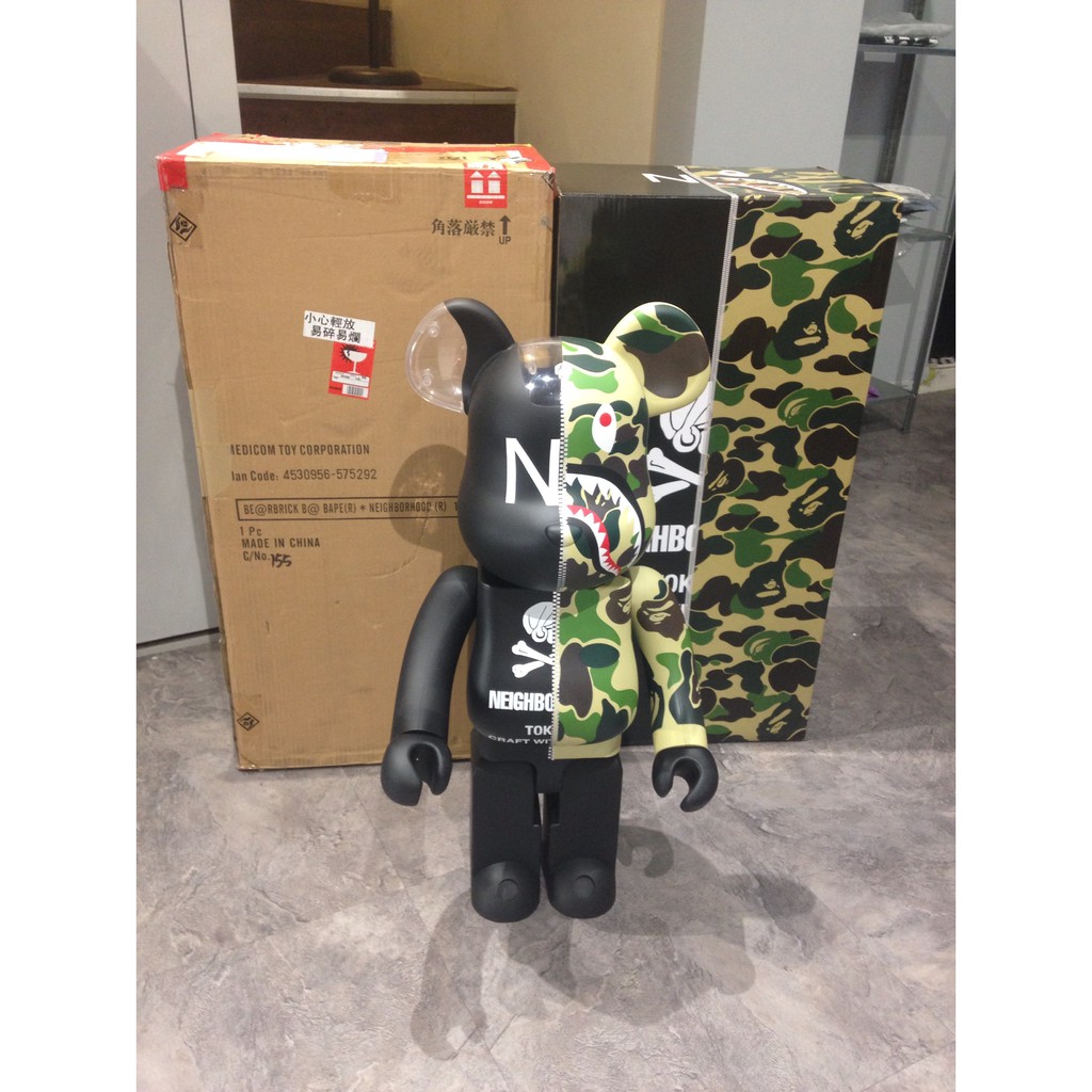 全新現貨未拆封2019 BE@RBRICK A BATHING Ape X Neighborhood 1000