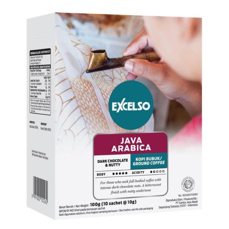 預購～ EXCELSO爪哇阿拉比卡咖啡粉Java Arabica 10x10g | 蝦皮購物