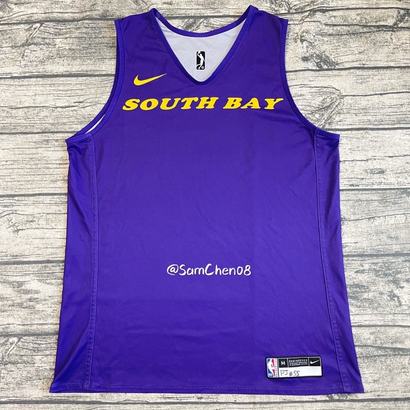 Nike NBA G league South Bay Lakers 南灣湖人球員版雙面練習衣球衣