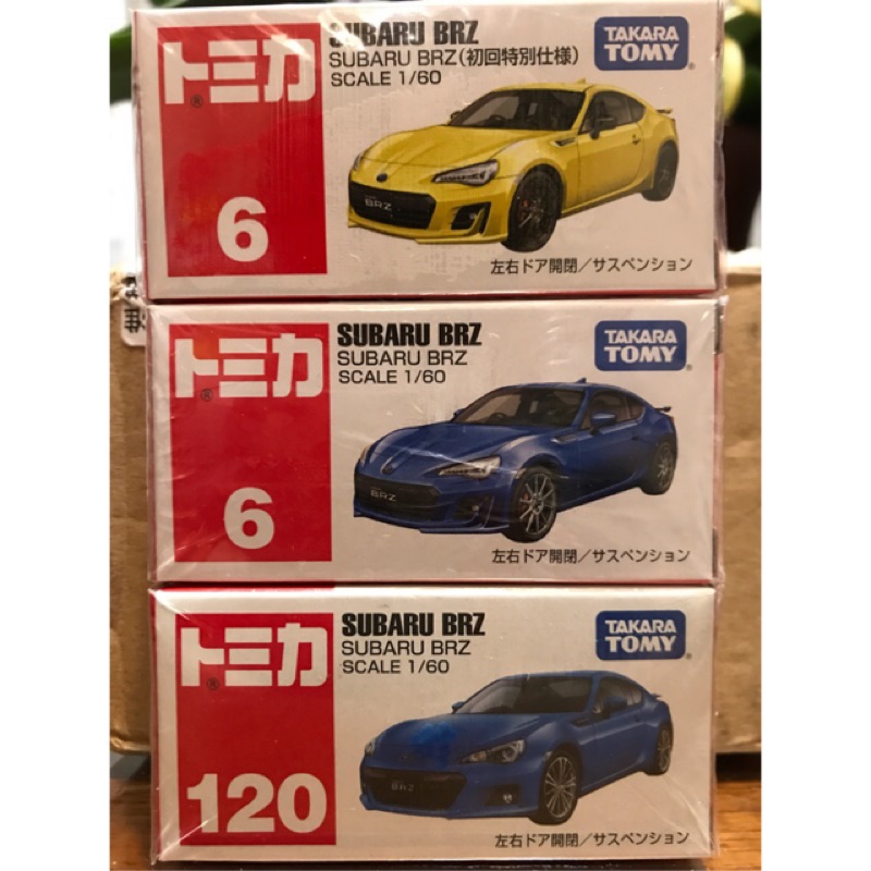 tomica subaru brz 6 120 初回黃藍多美卡| 蝦皮購物