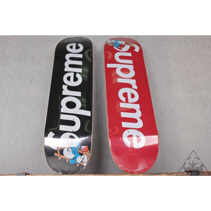 supreme smurfs skateboard