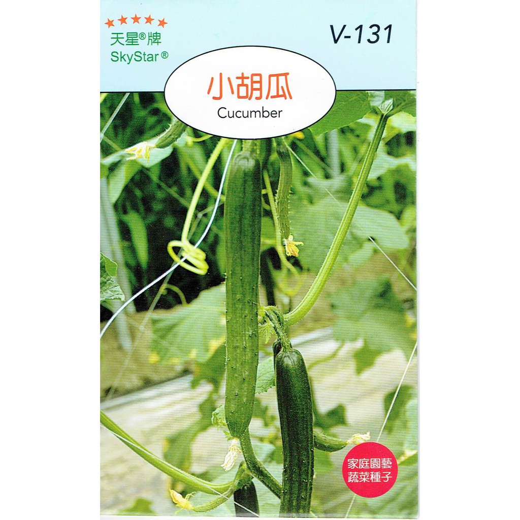 【台灣出貨 附發票】小胡瓜種子 Cucumber 天星牌 V-131 彩盒包裝 頂樓陽台農資 休閒育樂農資材 | 蝦皮購物