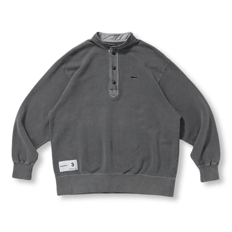 DESCENDANT DCDT 20SS VOIL HENLEY NECK SWEATSHIRT 亨利領 長袖衛衣 套衫