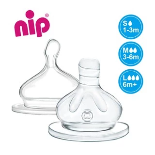 【NIP】德國製寬口徑防脹氣拇指型/圓型奶嘴-兩入(S/M/L) 寬口徑奶瓶適用 德國製造 小丁婦幼