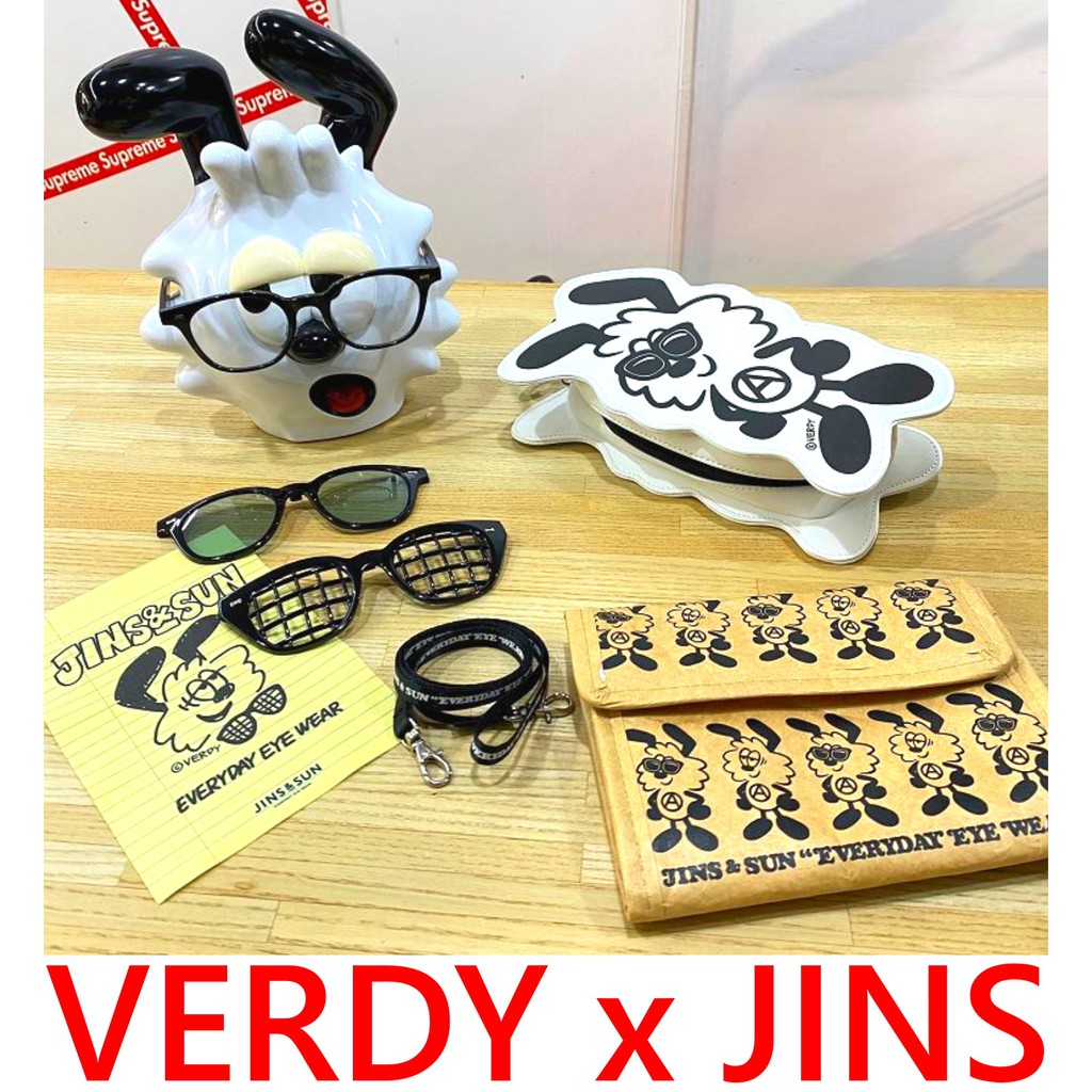 BLACK全新VERDY x JINS & SUN眼鏡EYE系列VICK擺設GIRLS DONT CRY公仔頭