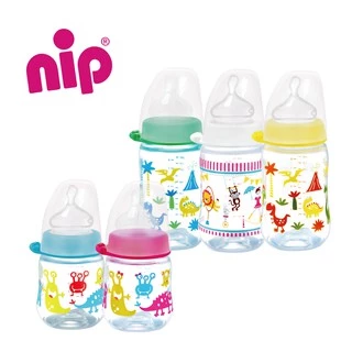 【NIP】德國製好吸力寬口徑防脹氣PP奶瓶150/260ml(M號奶嘴)-5款花色 小丁婦幼