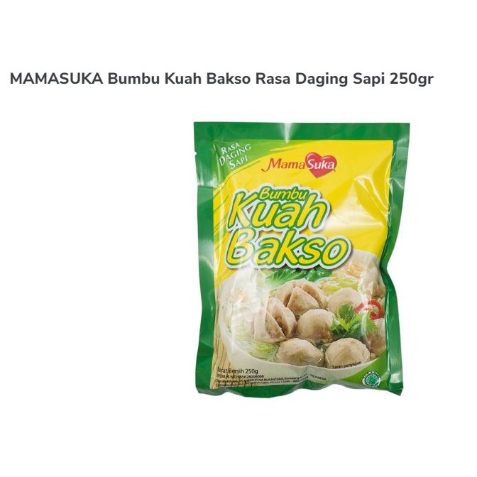 Mamasuka Bumbu Kuah Bakso Rasa Daging Sapi Mamasuka 蝦皮購物