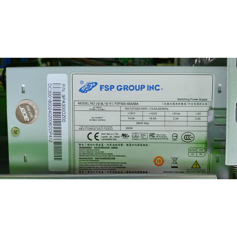 PSU FSP300-40AABA, FSP500-50AAGA, DC.30018.002, DC.30019.001, PS2 4+8+12pin