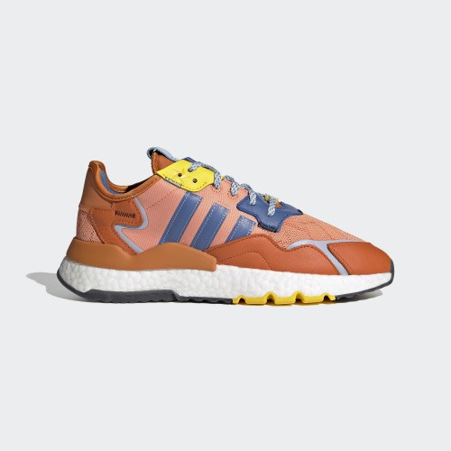 Adidas nite hotsell jogger black orange