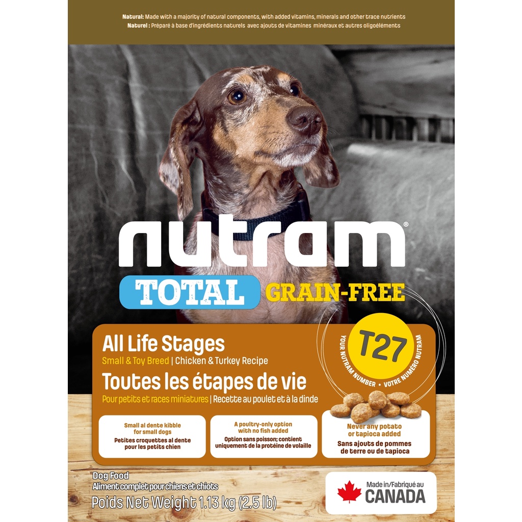 紐頓Nutram-全齡犬無穀全能系列T27 火雞+雞肉配方(小顆粒) 蝦皮購物