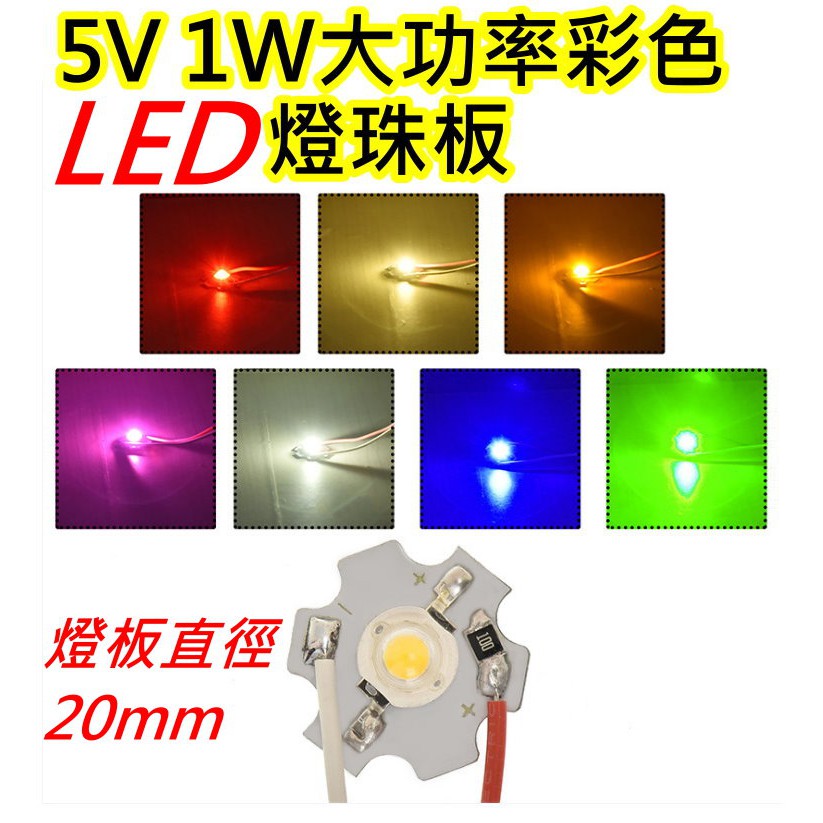 5V 1W 紅光 黃光 紫光 綠光 藍光 LED燈板【沛紜小鋪】LED USB燈板 模型 展示櫃 裝飾LED DIY料件 | 蝦皮購物