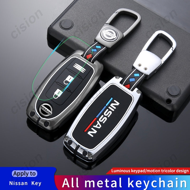Custodia In Pelle Per Chiave Nissan (Juke, Qashqai, X-Trail, Altima, Micra) Portachiavi In Pelle Cucito A Mano