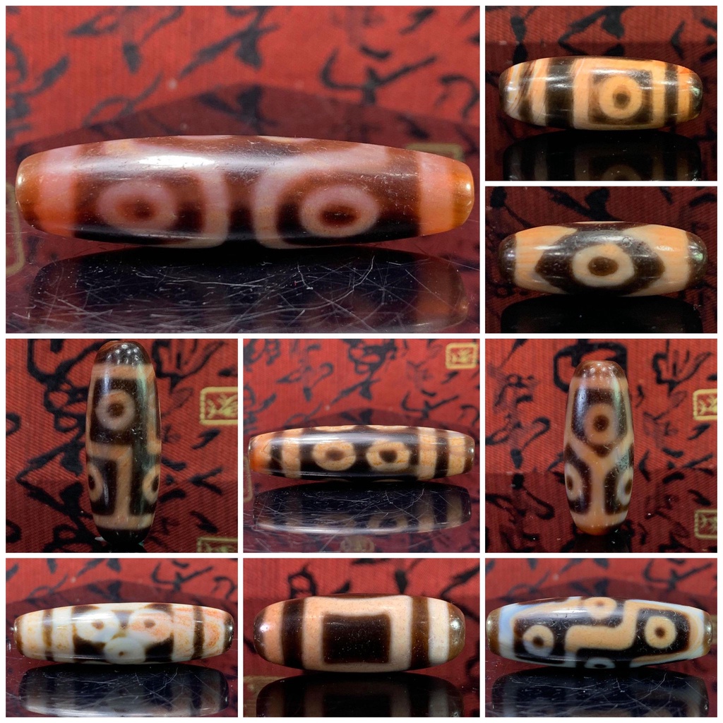 上肯天珠‼️西蔵老礦手工伝承樽型蓮華宝瓶天珠