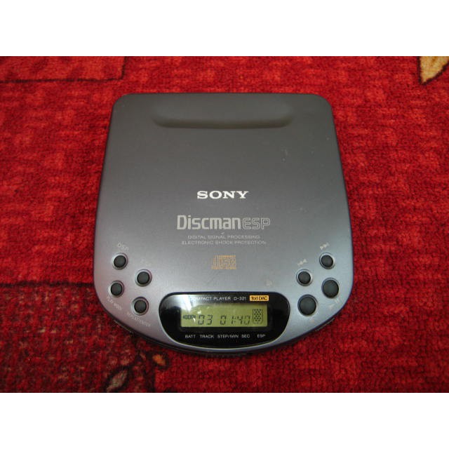 【完美作品】90%新、經典、絕跡，SONY Discman ESP D-321 日本製CD隨身聽，簡易配件