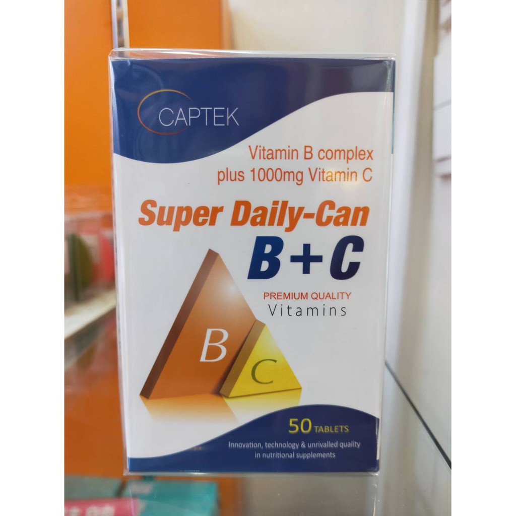 【CAPTEK 奎斯特 】Super Daily-Can B+C 天天能 B+C 錠 B群 維他命c (50錠) | 蝦皮購物