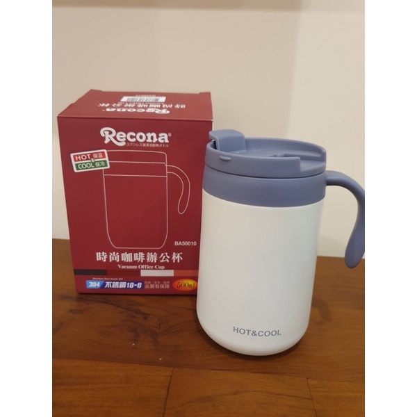 Recona 500ml 保溫瓶 保溫杯 保冷 握把 手拿 辦公杯 白色 | 蝦皮購物
