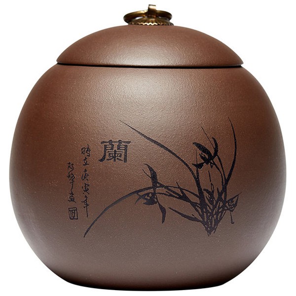 清時代 粉彩 茶葉罐