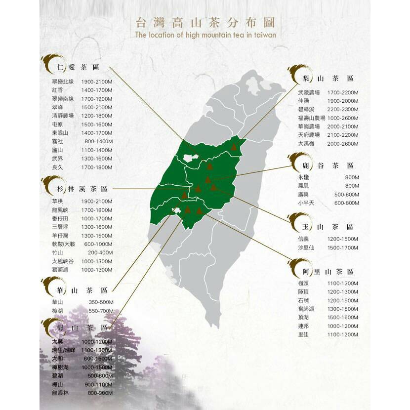 若水茶館】📌促銷組合🌱台灣四大高冷茶極品組🌿大禹嶺×梨山×阿里山×衫