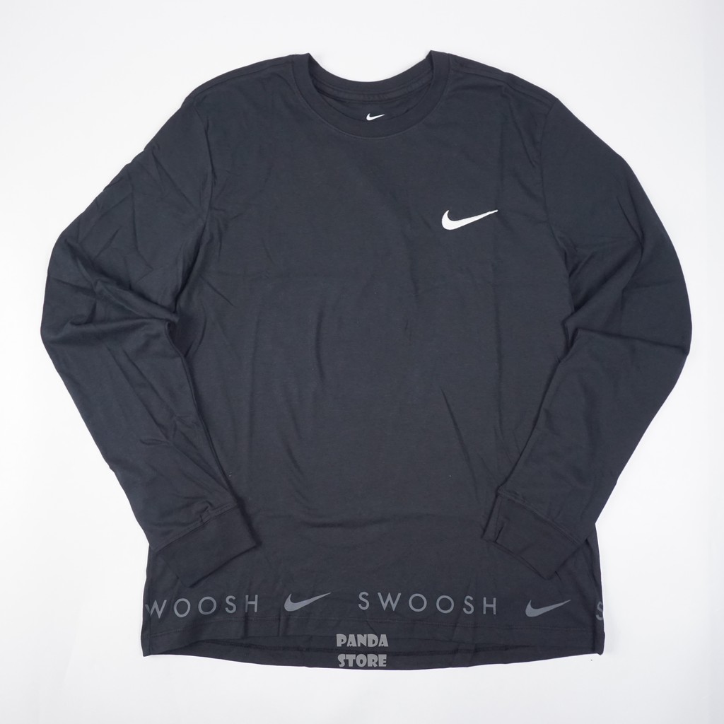 胖達）NIKE 薄 長袖 長袖T SWOOSH 串標 DA0336-010 黑 男