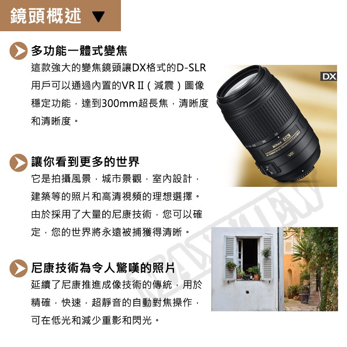 補貨中11108】公司貨Nikon AF-S DX NIKKOR 55-300mm F4.5-5.6 G ED VR